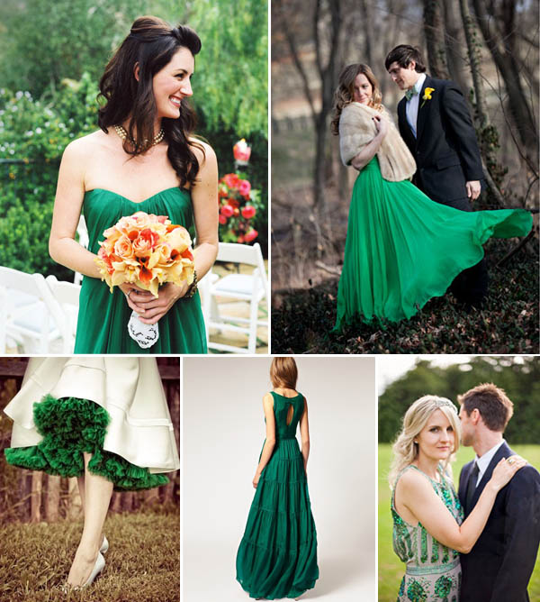 Abiti Da Sposa Verdi.Wedding By Color Matrimonio Verde Smeraldo Wedding Wonderland